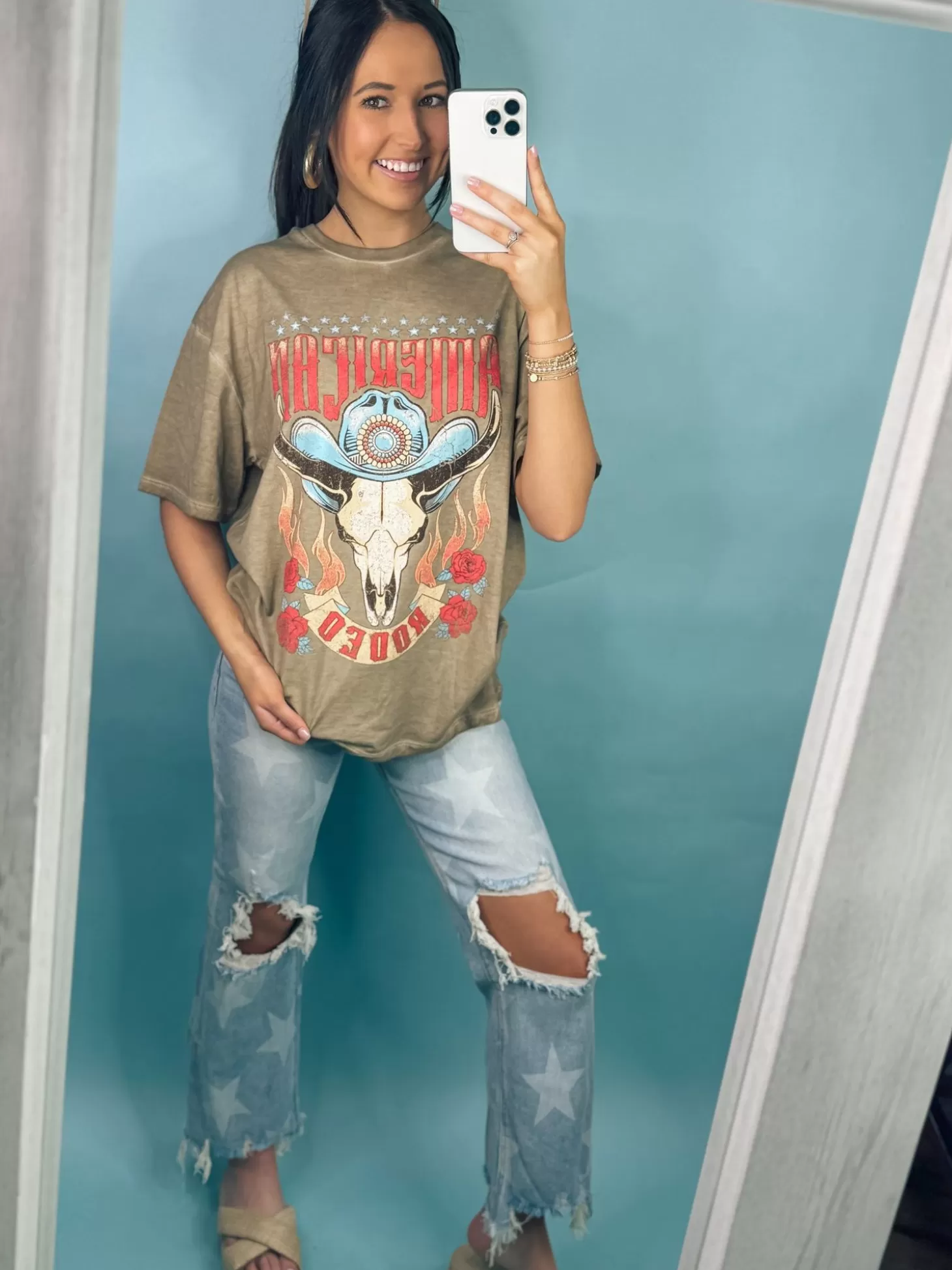 Allie Lynn's Boutique Graphic Tees<American Rodeo Vintage Longhorn Graphic Tee