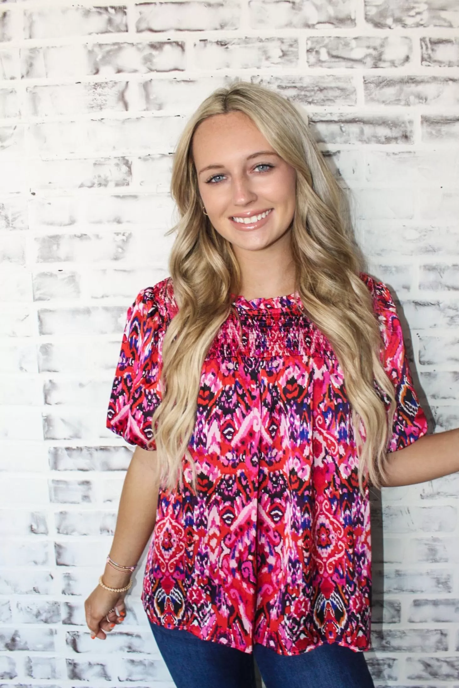 Allie Lynn's Boutique Printed Tops<Bringing Colors To Fall Top