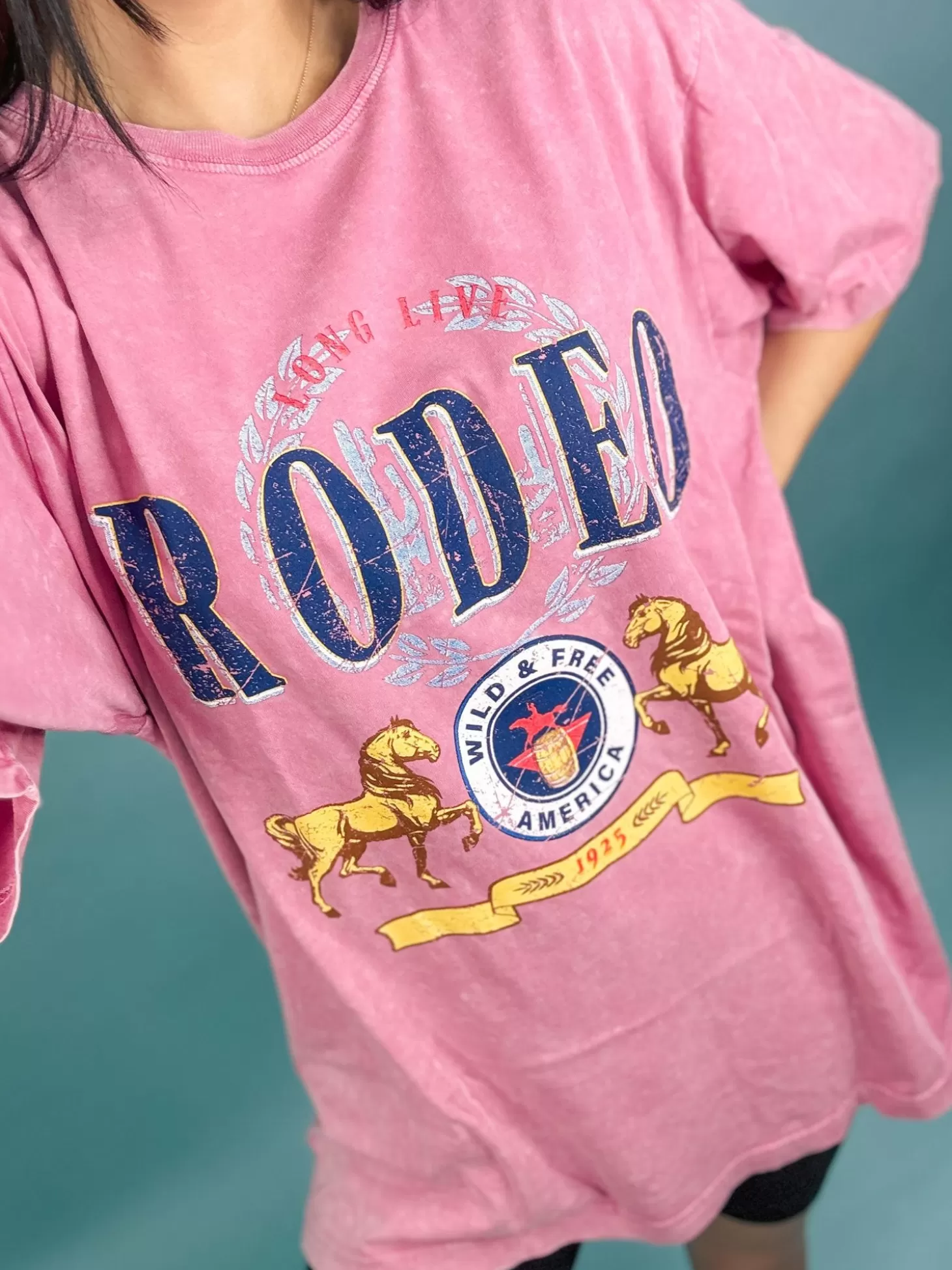 Allie Lynn's Boutique Graphic Tees<Long Live Rodeo Vintage Graphic Tee "Pink"