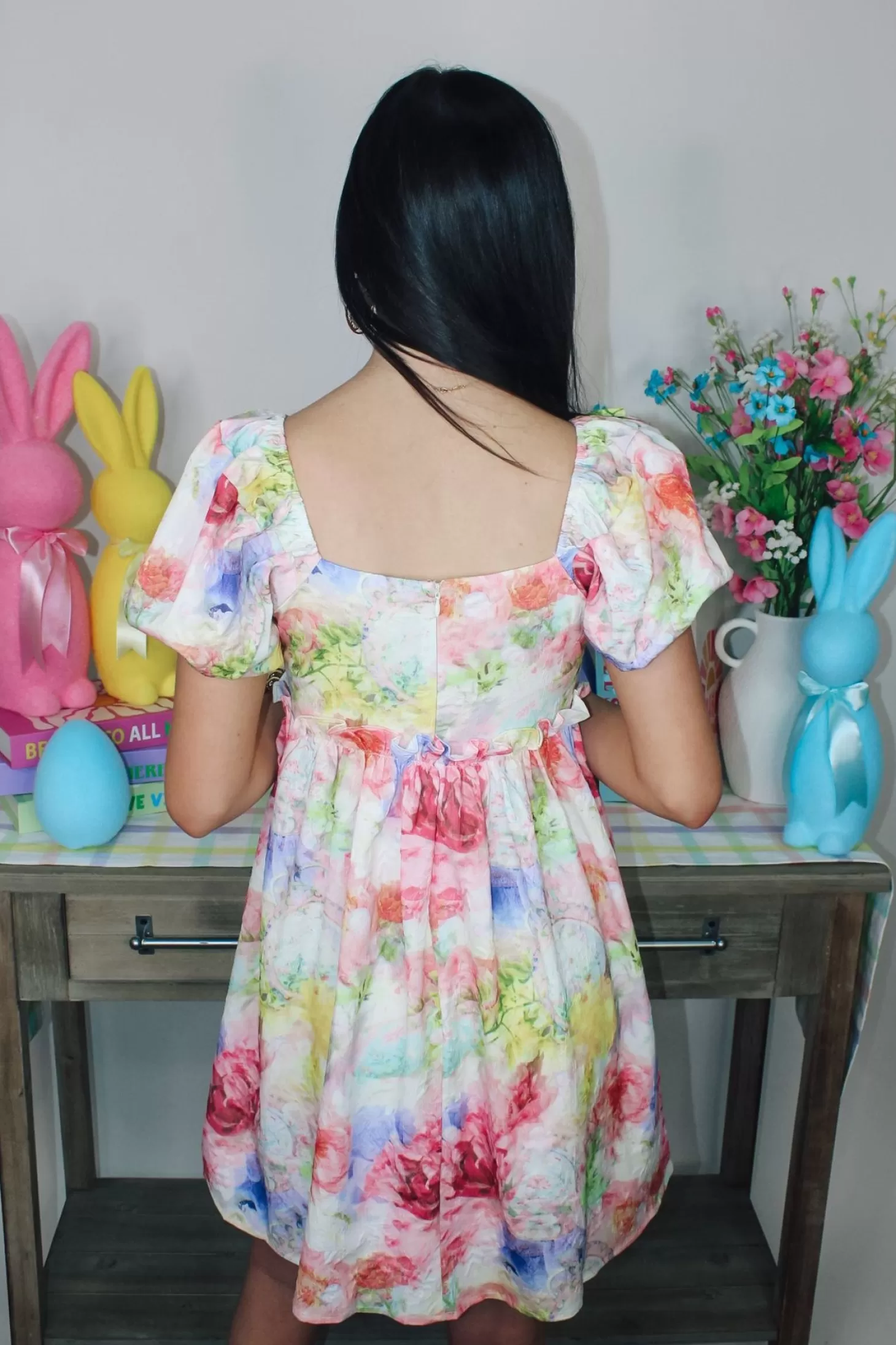Allie Lynn's Boutique Printed Dresses<Multi Watercolor Floral Dress