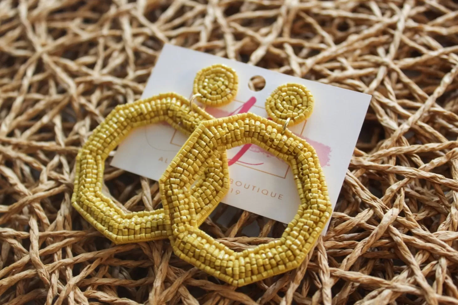 Allie Lynn's Boutique Jewelry<Octagon Color Pop Earrings "Gold"