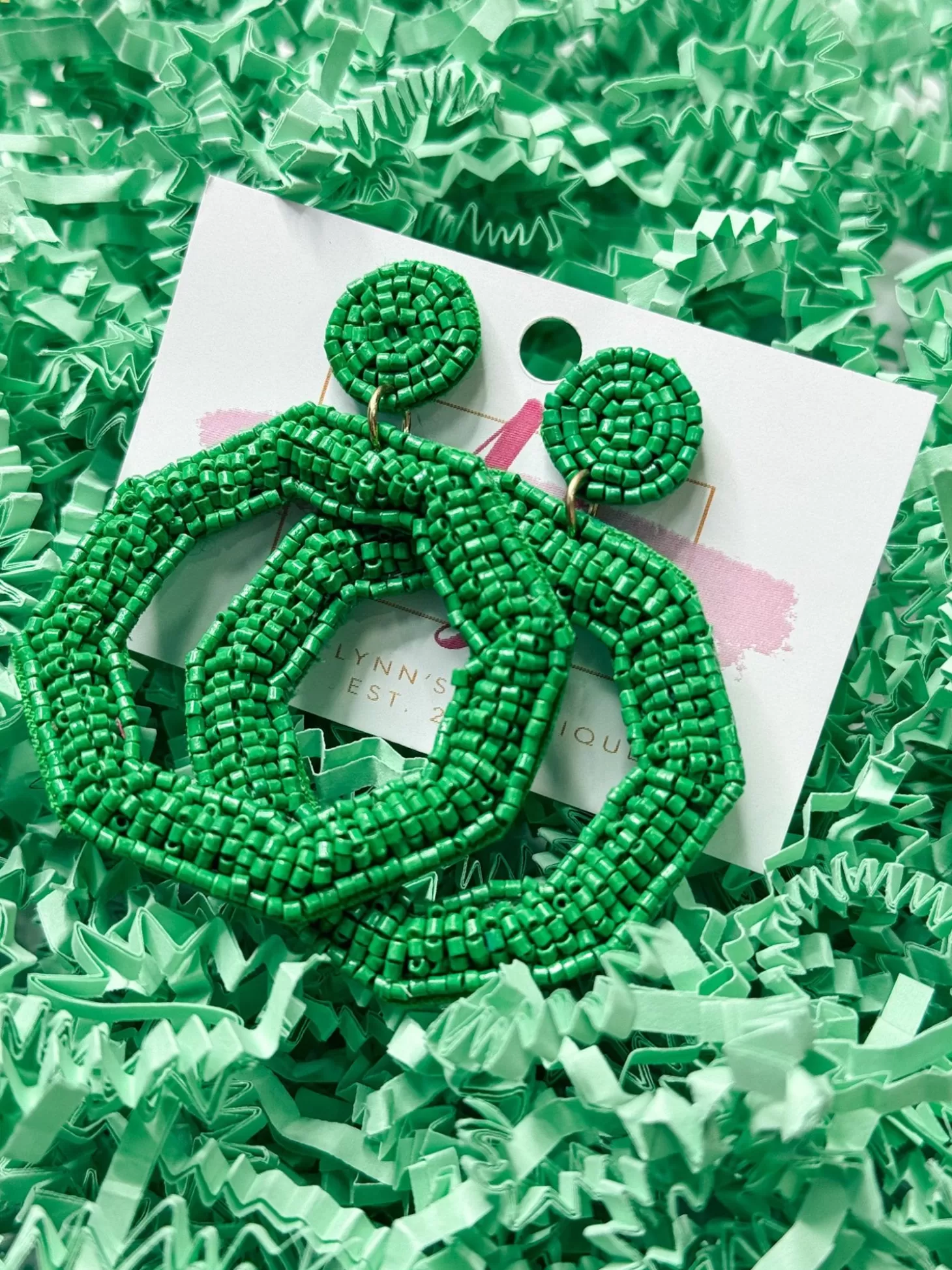 Allie Lynn's Boutique Jewelry<Octagon Color Pop Earrings "Green"